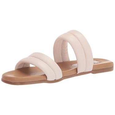Imagem de Steve Madden Sandália feminina Wizen, Couro de osso, 36
