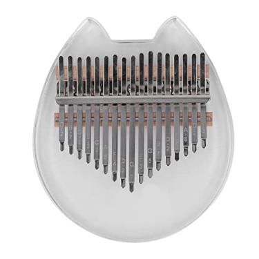 Imagem de Piano de Polegar Kalimba, Piano de Dedo Polegar 17 Teclas AcríLico Transparente Urso Padrão Placa FáCil Tocar Instrumento Kalimba