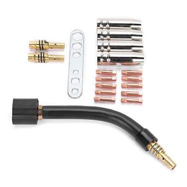 Imagem de aqxreight - MB15 15AK Ponta de contato 0,03" e 0,8 mm M6 e suporte de pontas Difusor & Escudo Cup & Torch Neck para tocha de solda MB15 15AK MIG