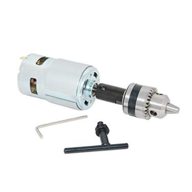 Imagem de CHANCS Mini serra de mesa com motor DC 775 12V/24V para corte de madeira com mini mandril de furadeira elétrica para peças de bricolage