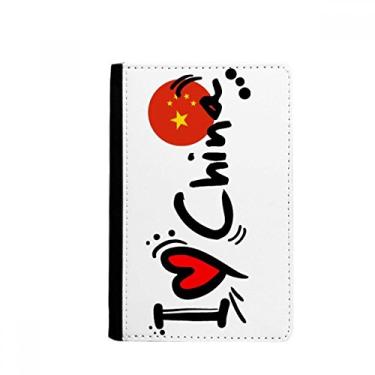 Imagem de Porta-cartão I Love China Word Flag Heart Passport Holder Notecase Burse, Multicolor