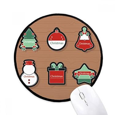 Imagem de Símbolo de Natal desenho animado ícone mouse pad desktop escritório tapete redondo para computador