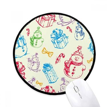 Imagem de Tapete de rato para mesa de escritório com boneco de neve de Natal para festival de presente para computador