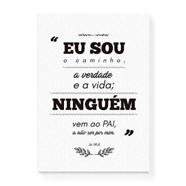 Imagem de Arte Maníacos Quadro Decorativo em Tela Canvas Eu Sou o Caminho, a Verdade e a Vida - 23x16,25cm