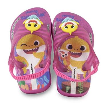 Imagem de Chinelo Baby Shark, Ipanema Kids, Bebê Unissex, Rosa/Amarelo, 19