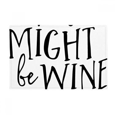 Imagem de DIYthinker This Might Be Tapete de renda de vinho antiderrapante para porta de banheiro
