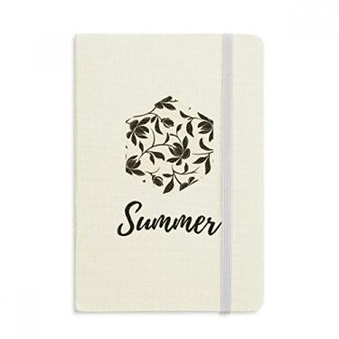 Imagem de Caderno de plantas com desenho de videira de flores, capa dura de tecido, diário clássico