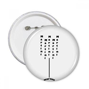 Imagem de Martini com seu copo, broches, broches, decoração de roupas, 5 peças, presente