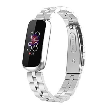 Imagem de Hoopyeecase pulseira de relógio Compatível com Fitbit Luxe, Fitbit Luxe Metal Pulseiras, Aço inoxidável Pulseira Substituição Assistir banda