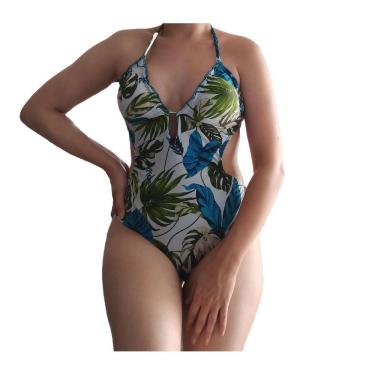 Imagem de Maiô ripple engana mamãe com bojo removível branco estampado