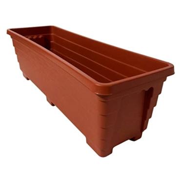 Imagem de Vaso Floreira para Plantas Flores Jardineira para Horta (60cm, Terracota)