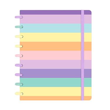 Imagem de Caderno Disco ISCOOL Inteligente M Colors Sweet Listras Roxo