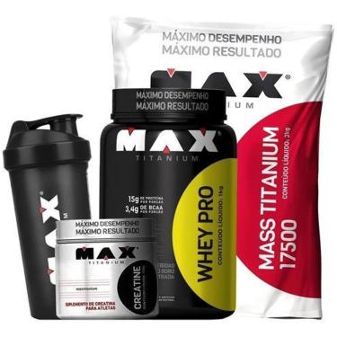 Imagem de Kit Combo Explosão Muscular Max titanium ganho de massa muscular.-Unissex