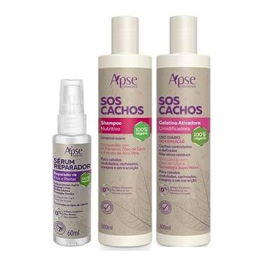 Imagem de Apse Cachos Shampoo e Gelatina + Sérum Reparador