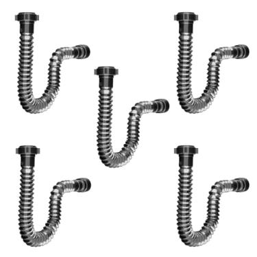 Imagem de Sifão Sanfonado Universal 61cm Cromado | Astra | Kit C/ 5 Un