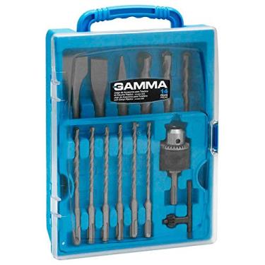 Imagem de Gamma Ferramentas Kit De Acessórios Para Martelete Perfurador Rompedor Sds Plus G19533Ac Azul
