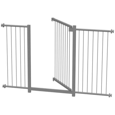 Imagem de Grade Portão Pet Bebê Divisor Ambiente 123 A 128 Cm Preto