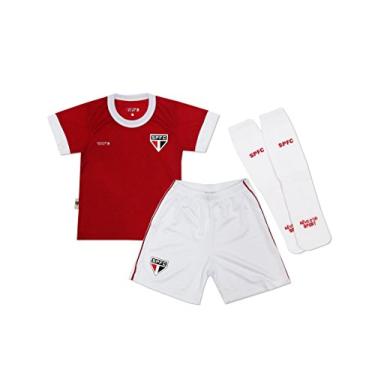 Imagem de Conjunto camiseta, shorts e meia São Paulo, Rêve D'or Sport, Crianças, Vermelho/Branco, 4
