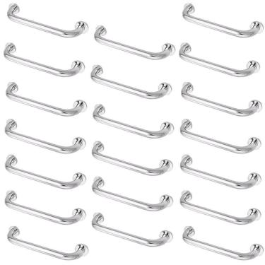 Imagem de Barra Alça Apoio Inox 30 Cm Kit 20 Uni Acessibilidade Idoso Gestante Criança Suporte Anti Queda