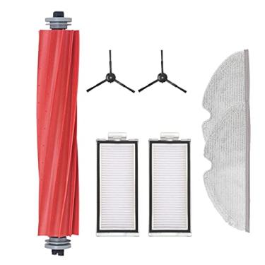 Imagem de Acessório para Roborock Q7 Max/Q7 Max Plus/T8 Robot Vacuum Cleaner Kit de peças de reposição inclui 1 escova principal de borracha, 2 filtros HEPA, 2 panos de esfregão, 2 escovas laterais