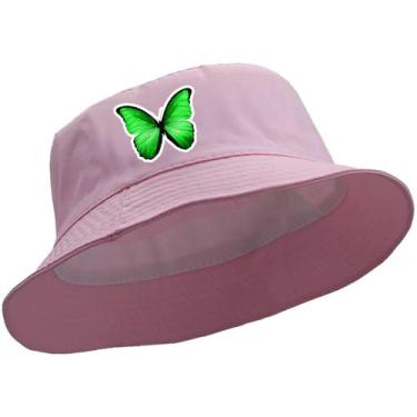 Imagem de Boné Chapéu Unissex Cata Borboleta Verde Butterfly Ovo Bucket Hat Vari