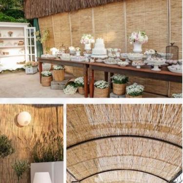Imagem de Esteira de Bambu Natural 5mt x 1mt para Pergolado Bambuzinho para Decoração