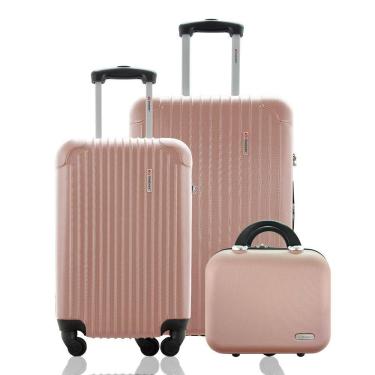 Imagem de Kit Conjunto 2 Malas Rígidas 360° mais Frasqueira ABS - Gladiador A2PM