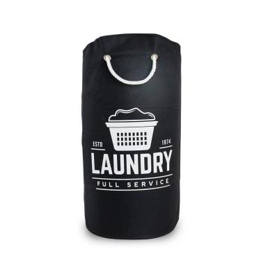 Imagem de Cesto de Roupa Lavanderia Saco Laundry 25L Preto Secalux