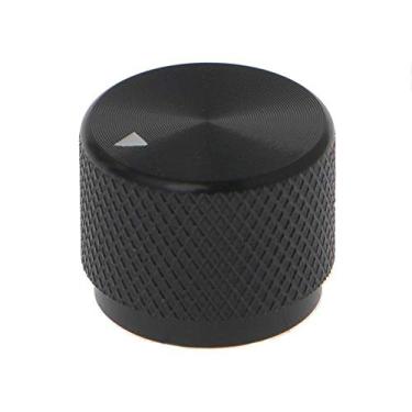 Imagem de Botão de potenciômetro de controle rotativo de alumínio preto de 0,6 cm de diâmetro 20 mm x 16 mm