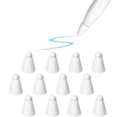 Imagem de SIXFU Capas de atualização para pontas Apple Pencil adequadas para protetor de tela semelhante a papel, acessórios de redução de ruído para Apple Pencil 2ª geração/ponta USB-C iPencil (12 peças)