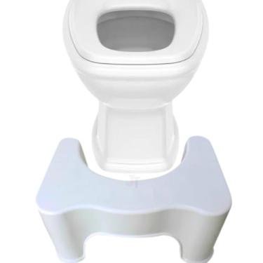 Imagem de Banquinho Cócoras Apoio de Pés P/Vaso Sanitário Antiderrapante Banco Auxiliar Multiuso P/Banheiro Privada Posição Natural - Marca JT Distribuidora
