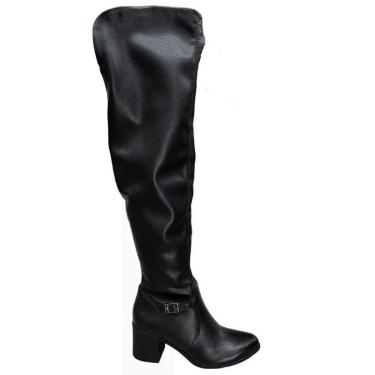 Imagem de Bota Feminina Over The Knee Salto Bloco Médio Cano Longo Bottero 346912