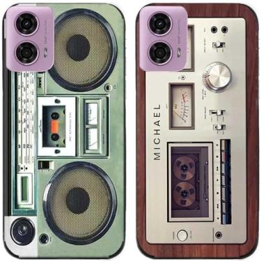Imagem de 2 peças impressas TPU gel silicone capa traseira de telefone para Motorola Moto G24 Power / G24-power (Rádio)