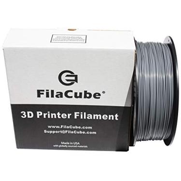 Imagem de PLA+ Filamento para impressora 3D cinza 1,75 mm – 1 kg FilaCube cinza HT-PLA+ PLA Plus profissional de alta temperatura – Resistente e tolerada a alta temperatura após tratamento térmico – Impressão 3D PLA Pro [Feito nos EUA]