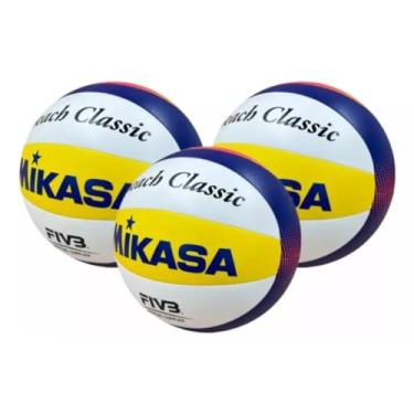 Imagem de Kit 3 Bola De Vôlei De Praia Vxl30/bv552 Beach Classic - Mikasa