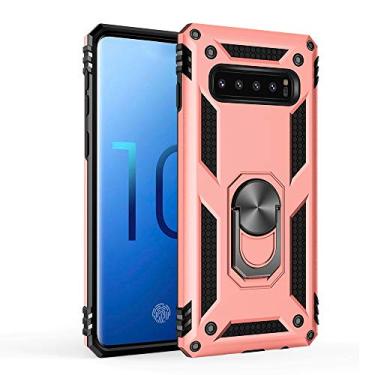 Imagem de Capa de impacto de queda de grau militar para Samsung Galaxy S10 5G 360 metal giratório suporte suporte suporte magnético embutido para carro armadura à prova de choque para Galaxy S10 5G capa de