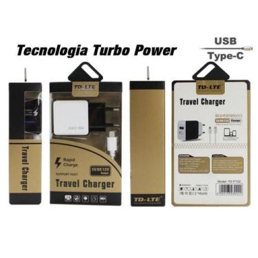 Imagem de Carregador Ogirinal Td-Lte Turbo Tipo C - Com Turbo Power