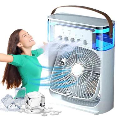Imagem de Kit 2 Mini Ar Condicionado Portátil Climatiza Usb Gela Frio - Fan