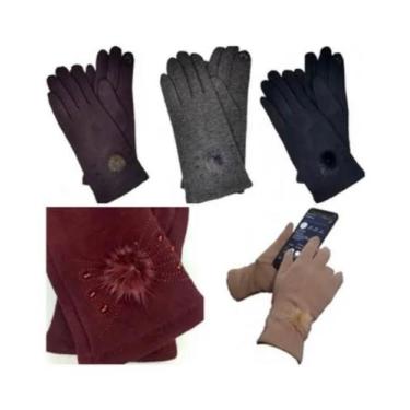 Imagem de Kit 02 Pares Luva Feminina Pelica Elegante Francesa Estilo Rainha Prin