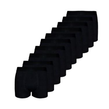 Imagem de Kit com 10 Cuecas Boxer Box Try Basics Algodão Cotton Lisa Básica Casu