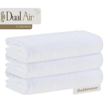 Imagem de Kit 3 Toalhas Buddemeyer Banho Dual Air 100% Algodão Brancas