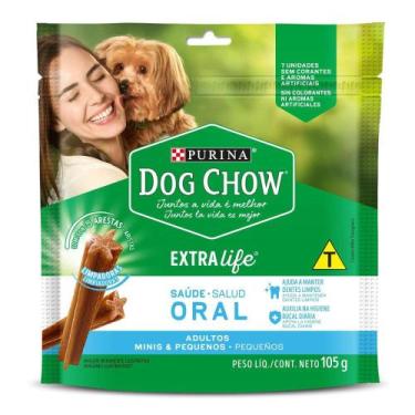 Imagem de Petisco para Cães Adultos Dog Chow Saúde Oral Raças Minis & Pequenos 1