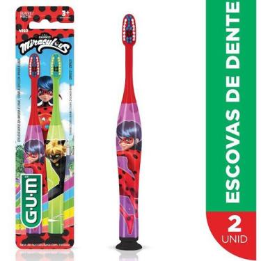 Imagem de Escova de Dente Infantil GUM Miraculous Personagem Sortido - 2 Unidade