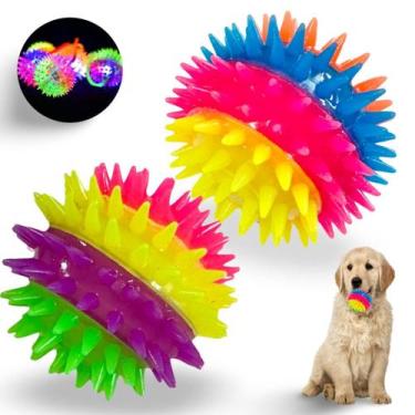 Imagem de Kit 2 Bolinhas para cães Bola Led 4 cores para cães e gatos Pets Brinq