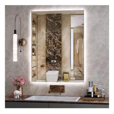 Imagem de Espelho lapidado bisotê Iluminado com LED Frio - 60x100cm - Woodglass