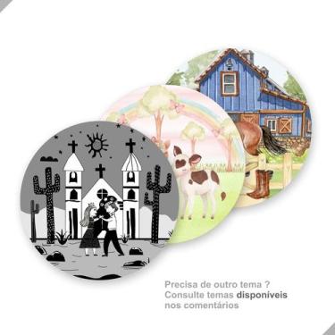 Imagem de Painel de Tecido Sublimado Redondo Folhas Decorativas Dourada Aquarela