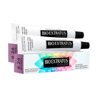 Imagem de Tintura Creme Bio Extratus Color Marsala 6.26 60ml  Kit com duas unida