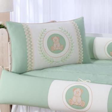 Imagem de Kit Berço Ursinhos Enxoval Bebê Luxo Bordado Berço Nacional/Americano 