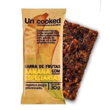 Imagem de Barra de Banana C/ Especiarias S/ Lactose Açúcar Glúten 30g - Uncooked