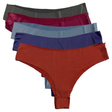 Imagem de Kit 5 Calcinhas Fio Dental Fristyle Em Microfibra Sem Costura Adulto A